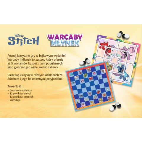 Gra Warcaby i Młynek Lilo and Stitch Trefl 02799 Gra Warcaby i Młynek Lilo and Stitch Trefl 02799