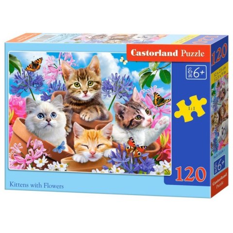 Puzzle 120el. kittens flowers Puzzle 120el. kittens flowers