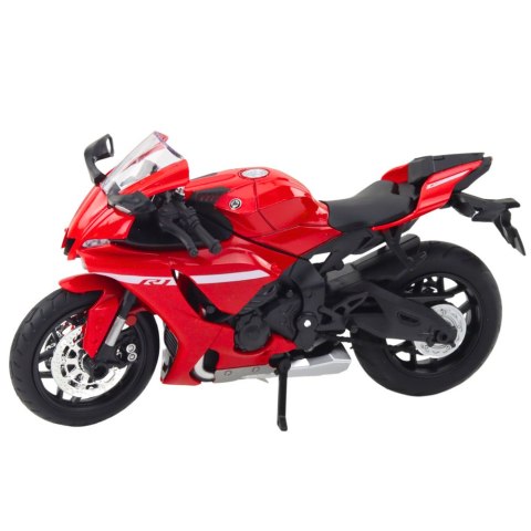 Motocykl Sportowy Metalowy Światła Dźwięki Czerwony R1 1:12 Motocykl Sportowy Metalowy Światła Dźwięki Czerwony R1 1:12