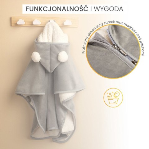 PONCZO SAMOCHODOWE RÓŻOWY PLUSZ
