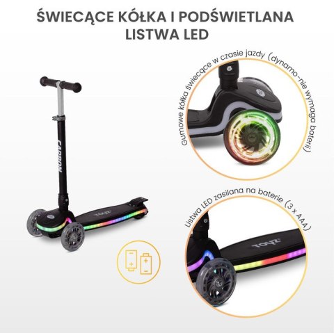 HULAJNOGA 3-KOŁOWA CARBON BLACK