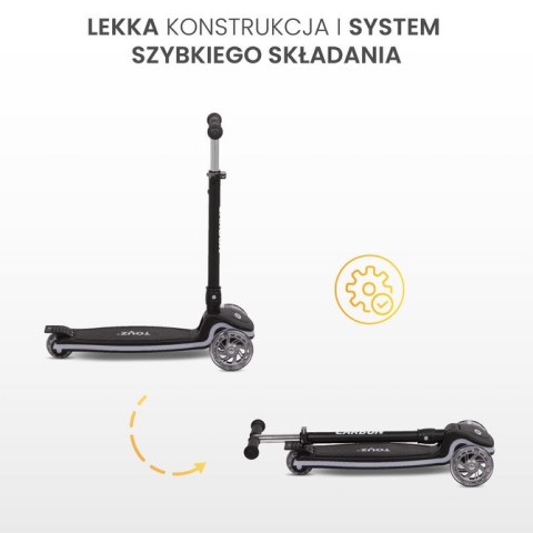 HULAJNOGA 3-KOŁOWA CARBON BLACK