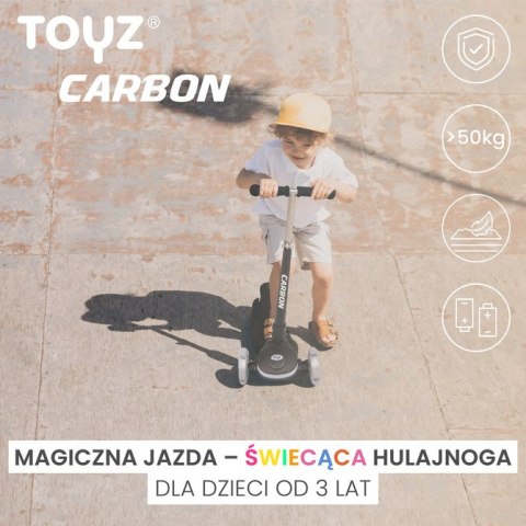 HULAJNOGA 3-KOŁOWA CARBON LIGHT BLUE