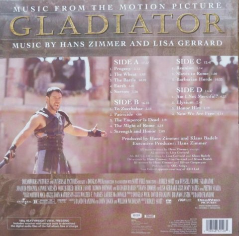 Gladiator. Soundtrack, 2 LP Gladiator. Soundtrack, 2 LP