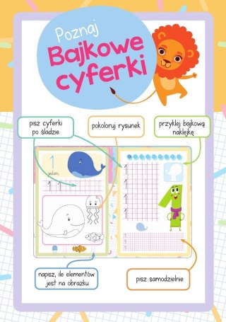 Bajkowe cyferki z naklejkami