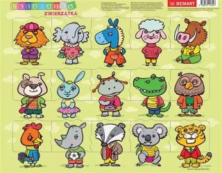 Puzzle 15 elementów. Układajka zwierzątka