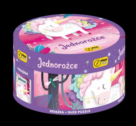 Na okrągło. Jednorożce. Duże puzzle + książka Na okrągło. Jednorożce. Duże puzzle + książka