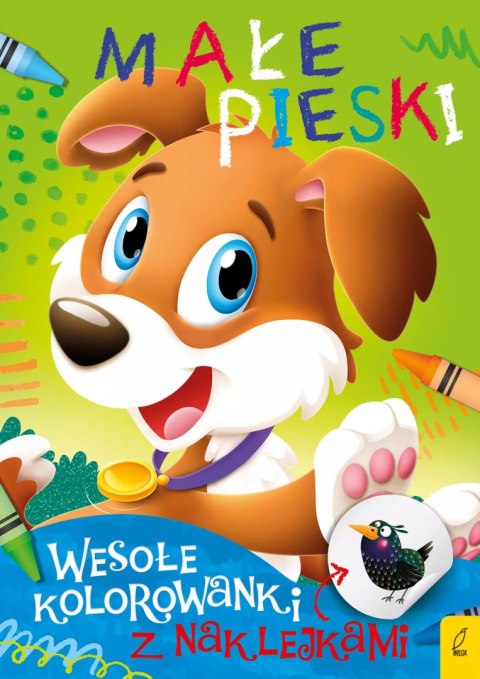 Wesołe kolorowanki z naklejkami. Małe pieski Wesołe kolorowanki z naklejkami. Małe pieski