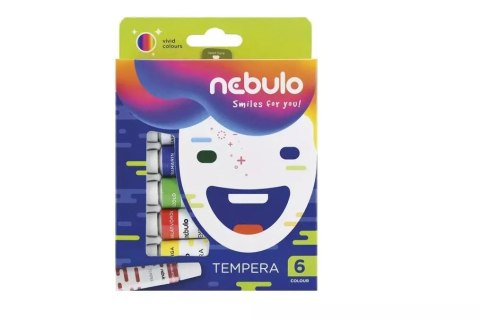 Farby tempera w tubie 6 kolorów NEBULO Farby tempera w tubie 6 kolorów NEBULO