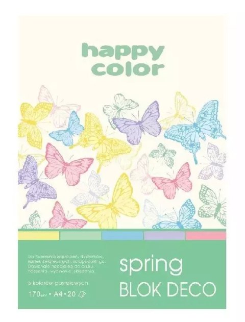 Blok A5/20K Deco Spring 170g HAPPY COLOR Blok A5/20K Deco Spring 170g HAPPY COLOR