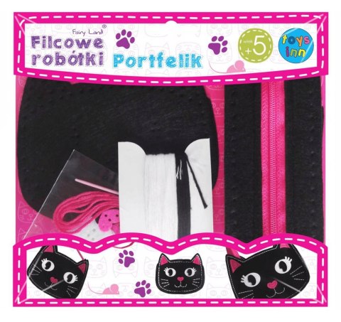 Filcowe Robótki. Portfelik kot Filcowe Robótki. Portfelik kot