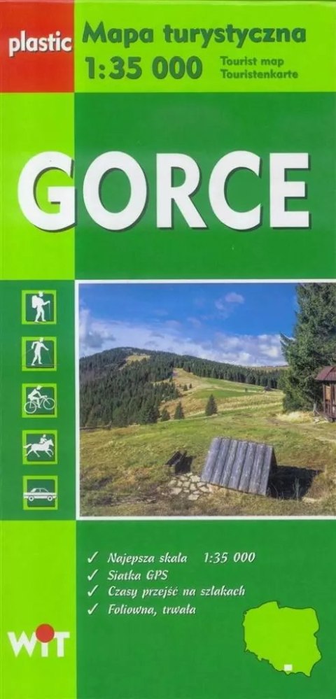 Gorce. Mapa turystyczna, 1:35 000