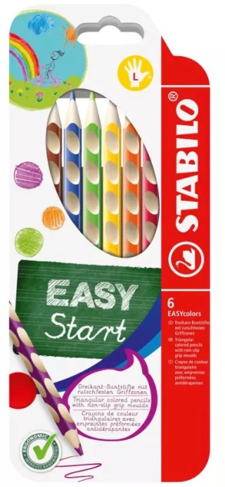 Kredki Easycolors dla leworęcznych (6 sztuk)