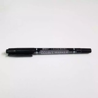 Marker dwustronny czarny Double (12 szt) M&G