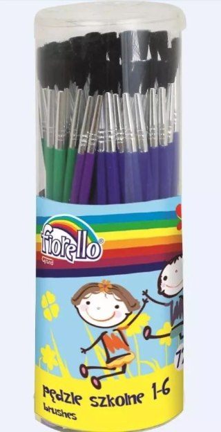 Pędzle w tubie nr 1-6 (72szt) FIORELLO