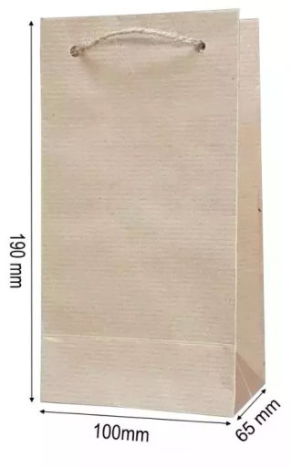 Torebka ozdobna 19 x 10 cm, kraftowa