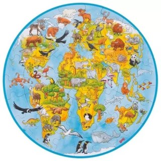 Puzzle okrągłe XXL 49 elementów. Świat