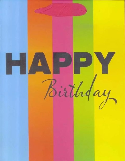 Torebka prezentowa duża, 1323-2 Happy Birthday Torebka prezentowa duża, 1323-2 Happy Birthday