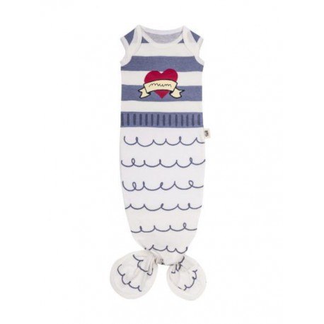 Baby bites śpioszki baby gown sailor (0-3 Baby bites śpioszki baby gown sailor (0-3
