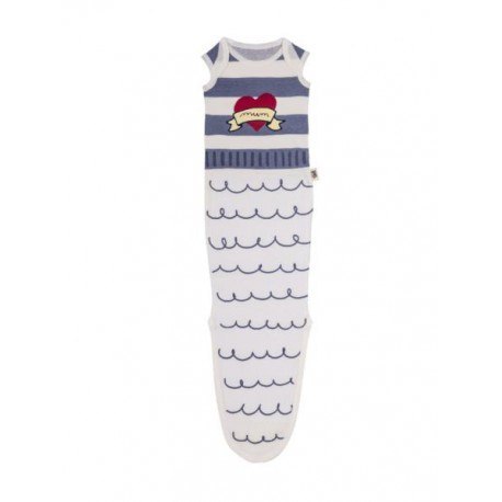 Baby bites śpioszki baby gown sailor (0-3 Baby bites śpioszki baby gown sailor (0-3