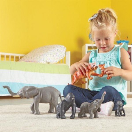 Duże figurki, mamy i dzieci, zwierzęta z dżungli, Duże figurki, mamy i dzieci, zwierzęta z dżungli,
