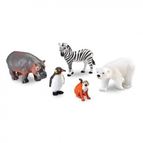 Duże figurki, zwierzęta w zoo, zestaw 5 szt. Duże figurki, zwierzęta w zoo, zestaw 5 szt.