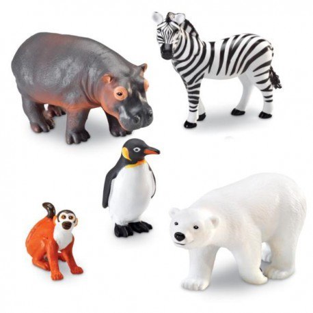 Duże figurki, zwierzęta w zoo, zestaw 5 szt. Duże figurki, zwierzęta w zoo, zestaw 5 szt.