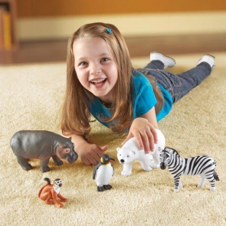 Duże figurki, zwierzęta w zoo, zestaw 5 szt. Duże figurki, zwierzęta w zoo, zestaw 5 szt.