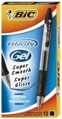 Pióro żelowe Velocity Gel - czarny (12 szt.) BIC Pióro żelowe Velocity Gel - czarny (12 szt.) BIC