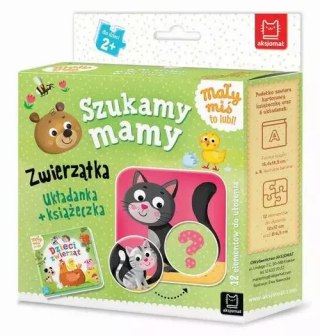 Mały miś to lubi! Szukamy mamy. Zwierzątka. Układanka + książeczka