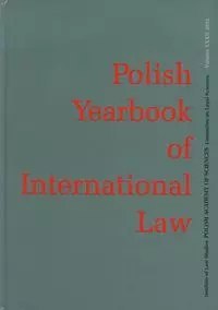 Polish Yearbook of International Law Polish Yearbook of International Law