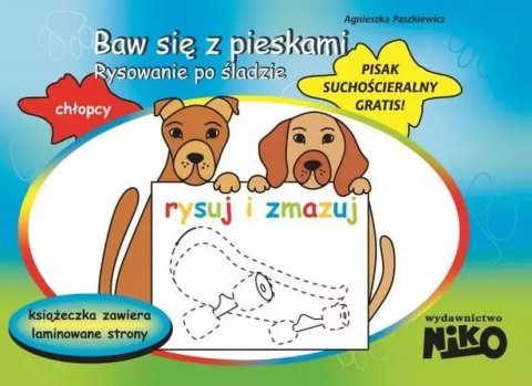 Baw się z pieskami. Rysowanie po śladzie Baw się z pieskami. Rysowanie po śladzie