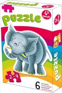 Pierwsze puzzle. Zwierzątka. Słoń. 6 elementów Pierwsze puzzle. Zwierzątka. Słoń. 6 elementów