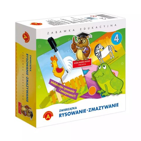 Sowa Mądra Głowa. Zwierzątka. Rysowanie - zmazywanie, część 4 Sowa Mądra Głowa. Zwierzątka. Rysowanie - zmazywanie, część 4