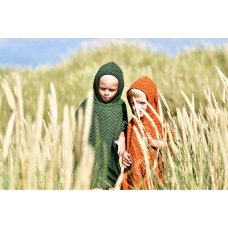 Filibabba poncho zigzag dark green Filibabba poncho zigzag dark green
