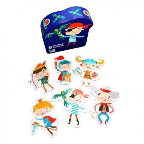 Puzzle dla dzieci w ozdobnym pudełku, pirat, Puzzle dla dzieci w ozdobnym pudełku, pirat,