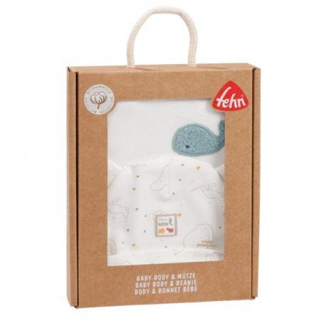 Zestaw - body i czapka, r. 50-56, z kolekcji: Zestaw - body i czapka, r. 50-56, z kolekcji: