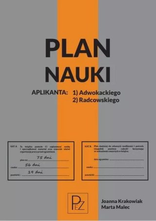 Plan nauki aplikanta adwokackiego/radcowskiego
