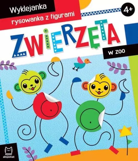 Zwierzęta w zoo Wyklejanka, rysowanka z figurami 4+ Zwierzęta w zoo Wyklejanka, rysowanka z figurami 4+