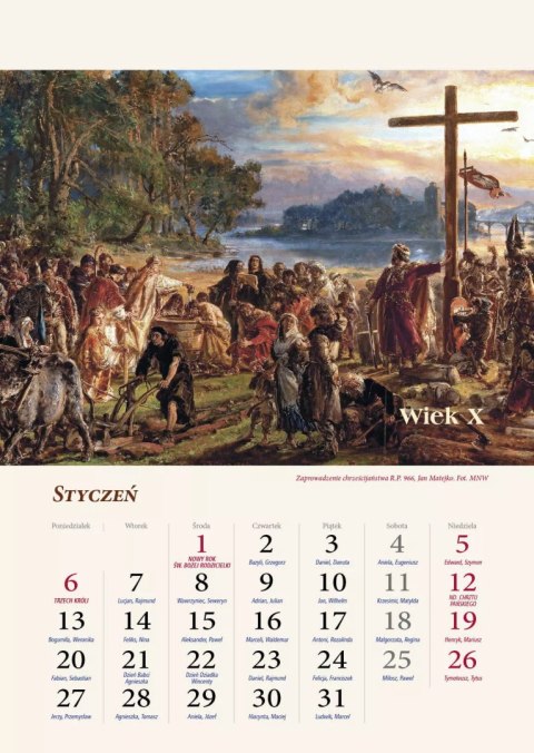 Kalendarz 2025. Polska. Dwanaście wieków