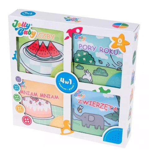 Jollybaby. Książeczki - gryzaki 4w1