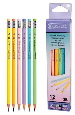 Ołówek techniczny trójkątny Pastel 2B