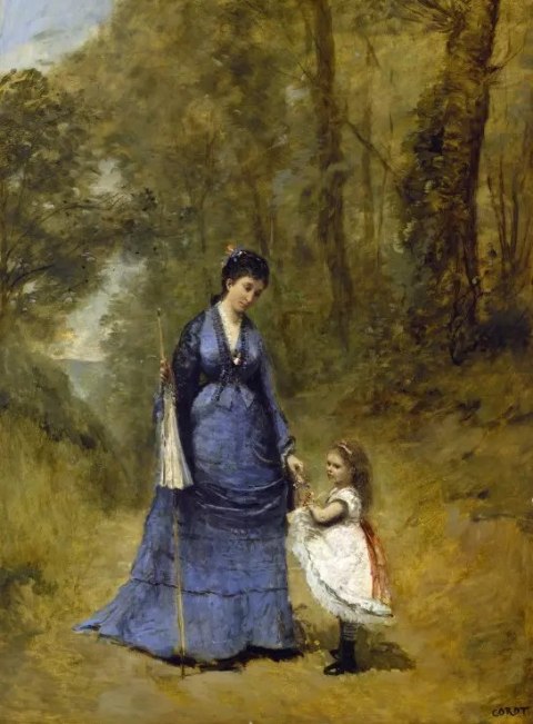 Puzzle 2000 elementów. Pani Stumpf z córką, Jean-Baptiste-Camille Corot, 1872 Puzzle 2000 elementów. Pani Stumpf z córką, Jean-Baptiste-Camille Corot, 1872