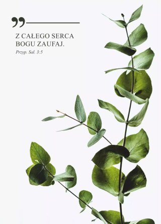 Kartka okolicznościowa z kopertą. Z całego serca Bogu zaufaj