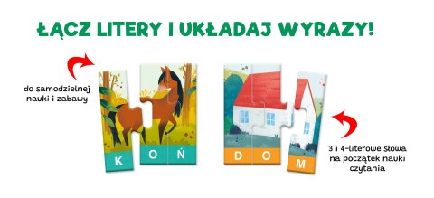 Puzzle edukacyjne. Pierwsze słowa Puzzle edukacyjne. Pierwsze słowa