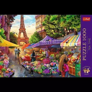 Puzzle 1000 elementów. Premium Plus Quality. Tea Time. Targ kwiatowy, Paryż