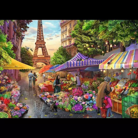Puzzle 1000 elementów. Premium Plus Quality. Tea Time. Targ kwiatowy, Paryż Puzzle 1000 elementów. Premium Plus Quality. Tea Time. Targ kwiatowy, Paryż