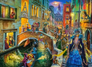 Puzzle 3000 elementów. Wenecki karnawał