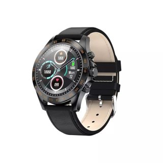 Smartwatch Garett Men Style, czarny, skórzany