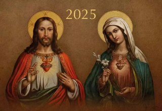Kalendarz trójdzielny 2025, Serce Jezusa, Serce Maryi